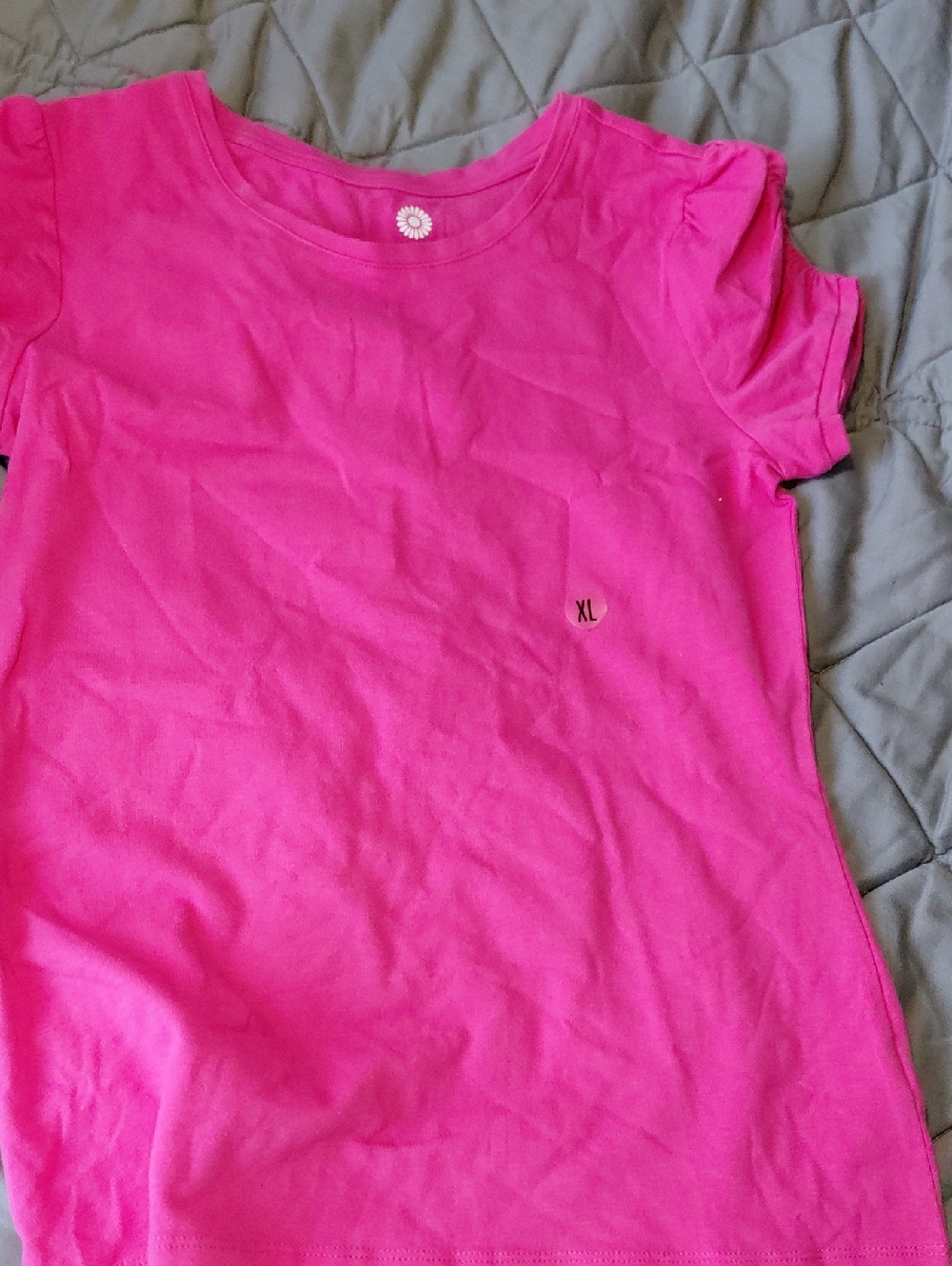 J. Khaki Vibrant Pink Short Sleeve Girls' Tee
